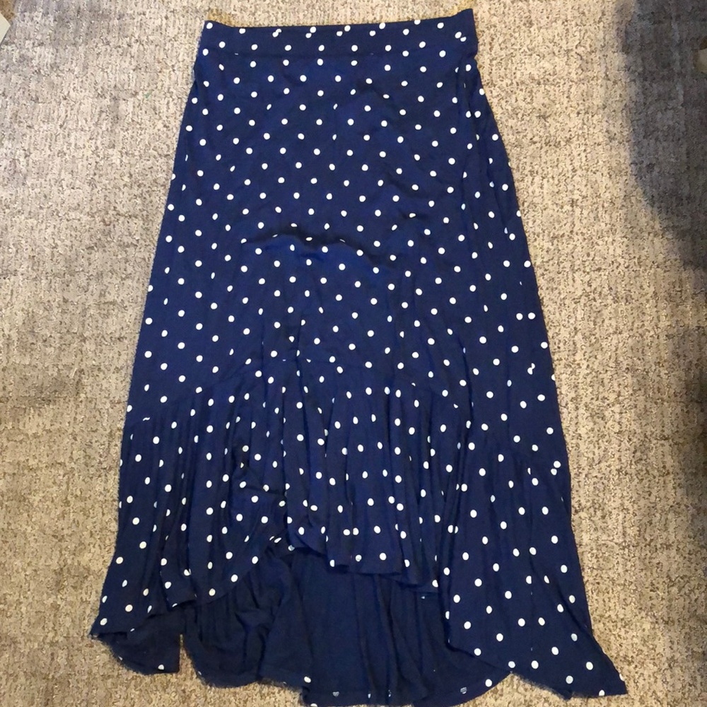 NEW Talbots navy polka dot skirt Medium